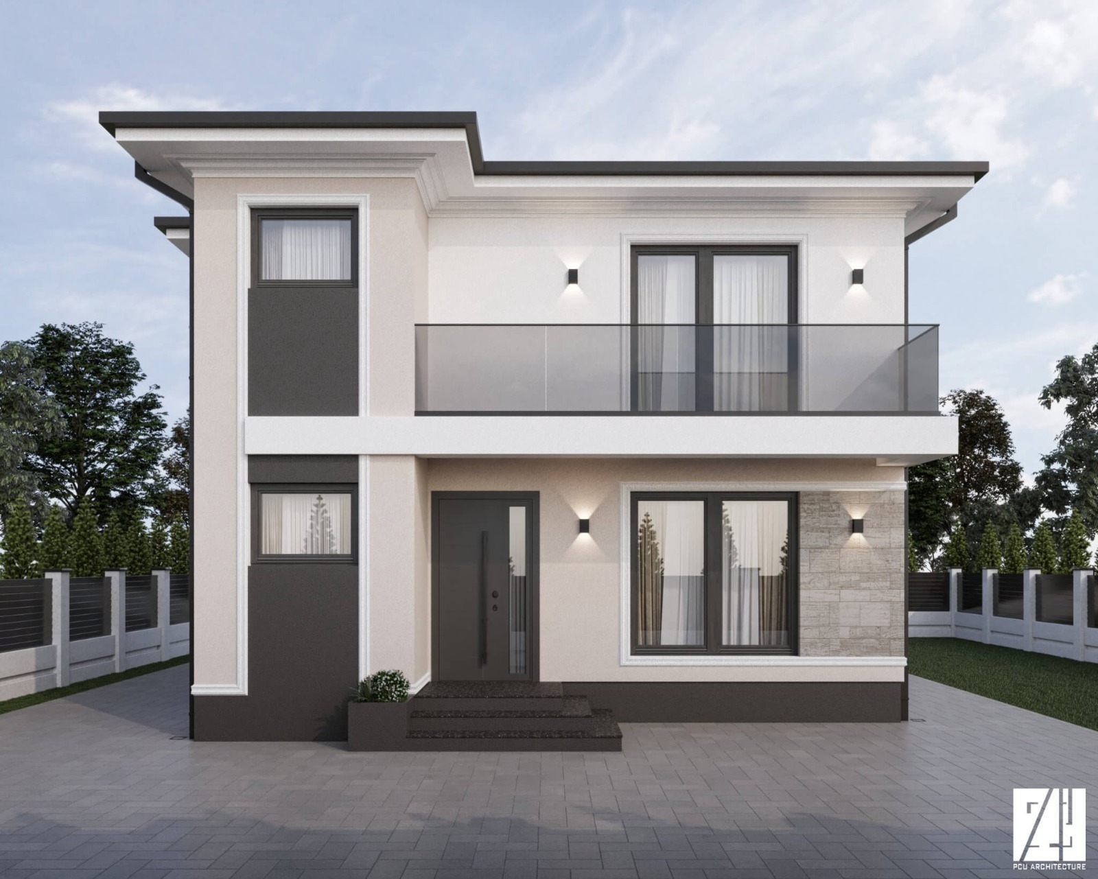 Randare de prezentare a unei case Zuri Residence